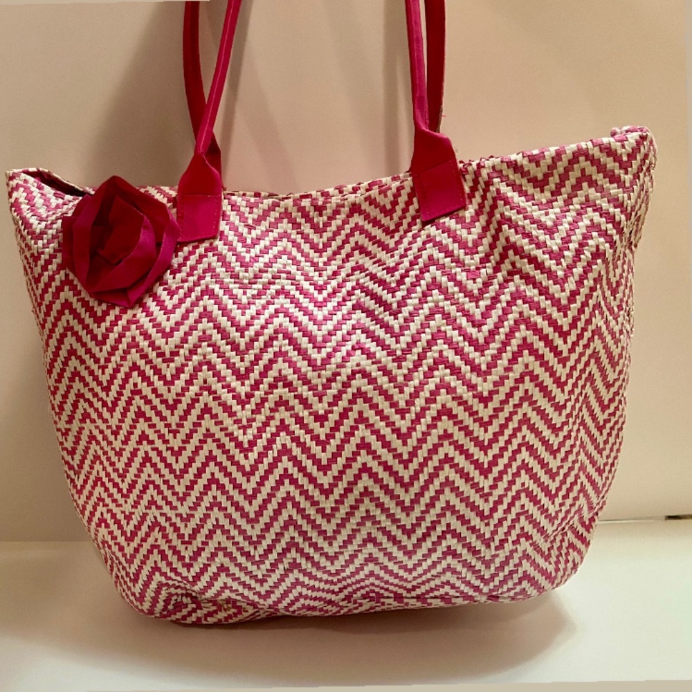 Large Pink Flower Tote Bag